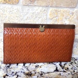 Patricia Nash Tan Woven Embossed Cauchy Wallet
